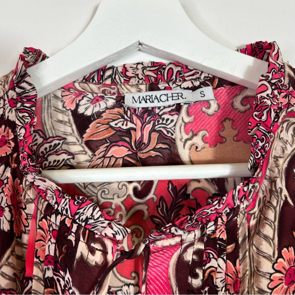 Maria Cher Elena Sleeveless Top in Besalu Pink Size Small - Picture 8 of 12